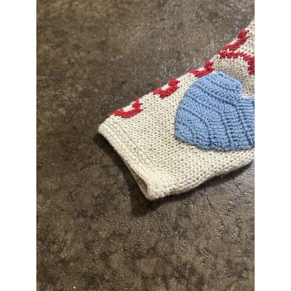 Vintage 1994 Eagles Eye Knit Hearts Valentines Day Sweater Size Large Rare - Picture 8 of 8